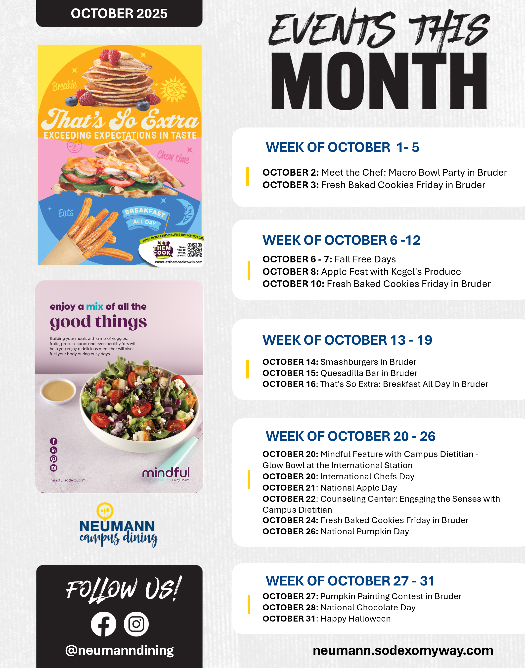 October 2025 Events Calendar