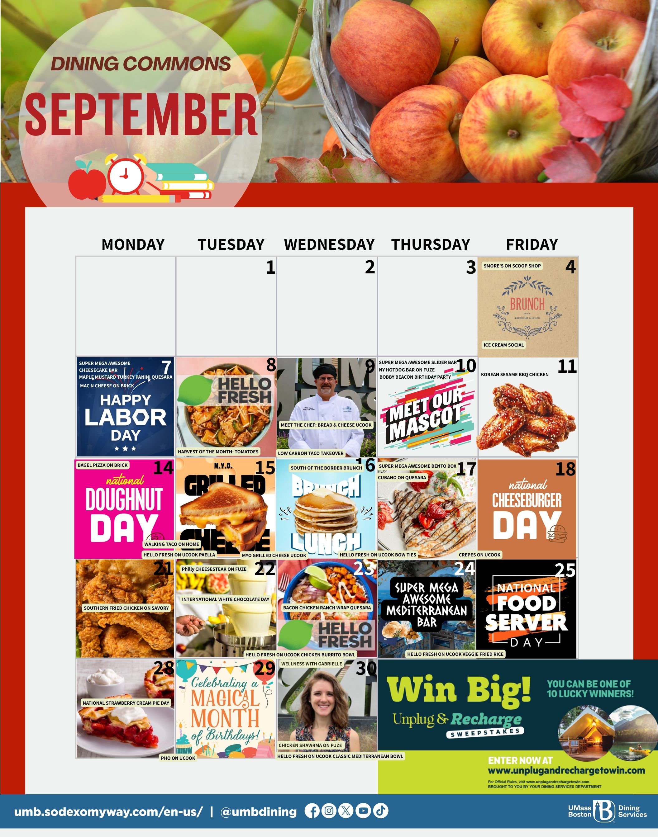 DiningCommons colorful september calendar